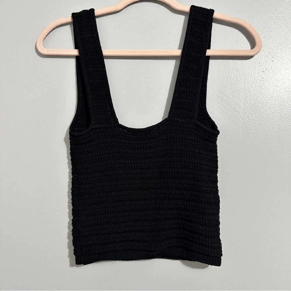 Streetwear Society black knit sleeveless crop top size XS